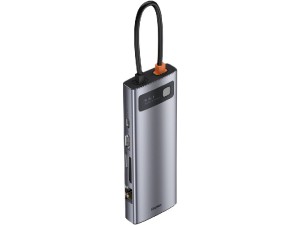 هاب تایپ سی 9 پورت بیسوس مدل Metal Gleam 9 in 1 Multifunctional Type-C HUB 100W CAHUB-CU0G