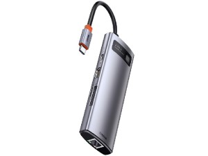 هاب تایپ سی 8 پورت بیسوس مدل Metal Gleam 8 in 1 Multifunctional Type-C HUB 100W CAHUB-CV0G