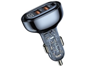 شارژر فندکی سوپر شارژ یوسمز مدل US-CC158 T25W 3 Ports Transparent 125W