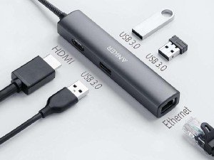 هاب تایپ سی 5 پورت انکر مدل A8338
