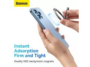 حلقه نگهدارنده مگنتی آیفون بیسوس مدل Halo Series Foldable Metal Ring Stand SUCH000013