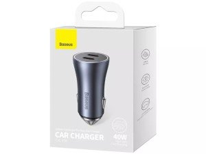 شارژر فندکی 40 وات بیسوس مدل Golden Contactor Pro Car Charger GJP000013