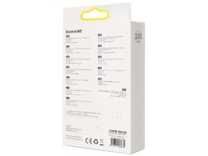کابل فست شارژ لایتنینگ بیسوس مدل Crystal Shine Fast Data Cable CAJY000001 به طول 1.2 متر و توان 20 وات