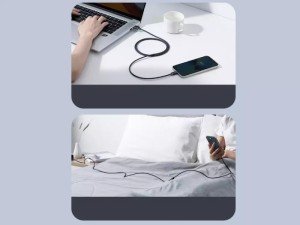 کابل فست شارژ لایتنینگ بیسوس مدل Crystal Shine Fast Data Cable CAJY000001 به طول 1.2 متر و توان 20 وات