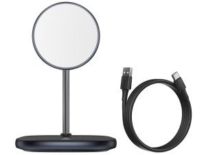 استند شارژر وایرلس بیسوس مدل Swan Magnetic Desktop Bracket Wireless Charger BS-W519