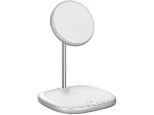 استند شارژر وایرلس بیسوس مدل Swan Magnetic Desktop Bracket Wireless Charger BS-W519