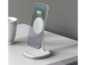 استند شارژر وایرلس بیسوس مدل Swan Magnetic Desktop Bracket Wireless Charger BS-W519