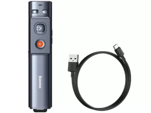 پوینتر و پرزنتر شارژی بیسوس مدل Orange Dot PPT Wireless Presenter (Charging) WKCD010013