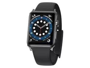 بند سیلیکونی بیسوس مدل Slip-Thru Watch Band LBWSE-01 مناسب برای ساعت اپل واچ 40/38 میلیمتری
