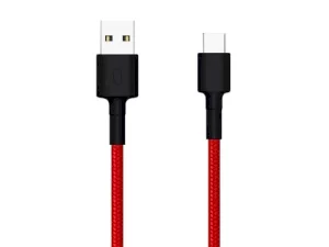 کابل شارژ و انتقال داده تایپ سی شیائومی مدل SJX10ZM Type-C Braided Cable 1m