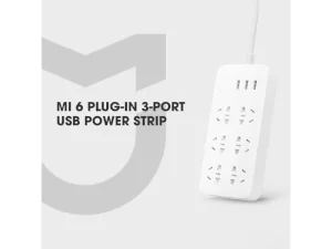 چند راهی برق و شارژر شیائومی مدل CXB6-1QM (دارای 3 پورت USB)