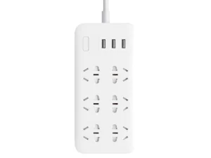 چند راهی برق و شارژر شیائومی مدل CXB6-1QM (دارای 3 پورت USB)