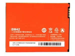 باتری موبایل اورجینال شیائومی مدل BM42 با ظرفیت 3100mAh مناسب برای گوشی موبایل Xiaomi Redmi Note