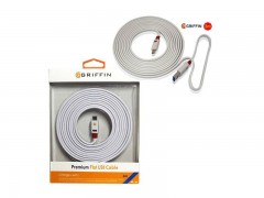 کابل شارژ میکرو یو اس بی 3 متری گریفین مدل premium flat usb