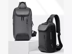 کوله تک بند ضدسرقت USB دار بنج مدل BG-7082 Anti-theft TSA Lock Bag Waterproof Chest Pack