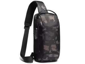 کوله تک بند ضدسرقت USB دار بنج مدل BG-22085 Sling Chest Bag USB External Charging Port