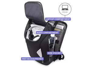 کوله لپ تاپ حرفه‌ای ضد آب USB دار بنج مدل BG-2517 مناسب برای لپ تاپ 15.6 اینچی