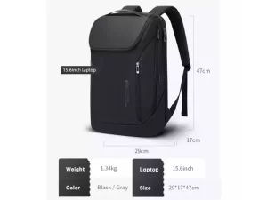 کوله لپ تاپ حرفه‌ای ضد آب USB دار بنج مدل BG-2517 مناسب برای لپ تاپ 15.6 اینچی