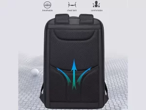 کوله لپ تاپ حرفه‌ای ضد آب USB دار بنج مدل BG-2517 مناسب برای لپ تاپ 15.6 اینچی