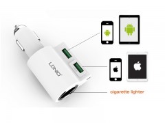 شارژر فندکی الدینیو مدل CM10 با کابل MicroUSB