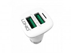 شارژر فندکی الدینیو مدل C301 با کابل MicroUSB