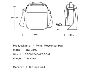 کیف دوشی ضد آب بنج مدل BG-2876 Bag Shoulder