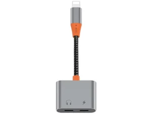 مبدل لایتنینگ به لایتنینگ و درگاه صدا ویوو مدل LT08 Lightning To Lightning & 3.5mm Audio Converter