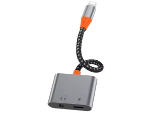 مبدل لایتنینگ به لایتنینگ و درگاه صدا ویوو مدل LT08 Lightning To Lightning & 3.5mm Audio Converter