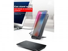 شارژر بی سیم و پایه رومیزی گوشی موبایل بیسوس مدل Metal Bracket Multifunctional Wireless Charging Pad