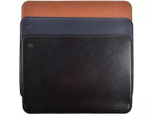 کاور مک بوک پرو 14.2 اینچ ویوو مدل Leather Sleeve Skin Pro Platinum