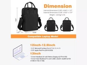 کیف دوشی ضدآب آیپد 12.9 اینچ ویوو مدل Alpha Vertical Layer Bag