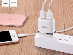 شارژر دیواری هوکو مدل C12A همراه با کابل Lightning