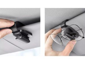 گیره نگهدارنده عینک داخل خودرو بیسوس مدل  Platinum Vehicle Eyewear Clip Clamping Type ACYJN-B0S