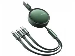 کابل قرقره‌ای فست شارژ سه سر مک دودو مدل CA-725 3in1 Retractable Charging Cable 1.2M