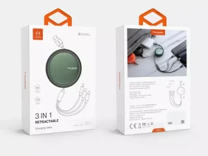 کابل قرقره‌ای فست شارژ سه سر مک دودو مدل CA-725 3in1 Retractable Charging Cable 1.2M