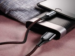 کابل تبدیل USB به Lightning بیسوس مدل C-Shaped CALCD-01 به طول 1 متر