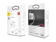 شارژر دیواری بیسوس مدل Funzi Type-C PD + USB Charger