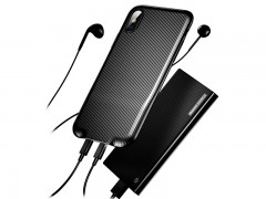 کاور محافظ و تبدیل پورت لایتنینگ بیسوس مدل Audio Case مناسب برای گوشی موبایل آیفون X