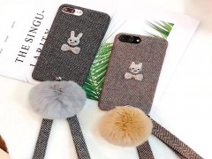 کاور گربه نگین دار پارچه ایی مناسب برای گوشی آیفون 7plus