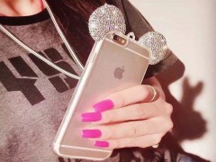 کاور ژله ای نگین دار طرح میکی ماوس مناسب برای گوشی موبایل اپل آیفون 6