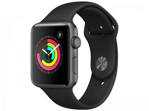 ساعت هوشمند اپل واچ سری 3 مدل 42mm Space Gray Aluminum Case with Black Sport Band