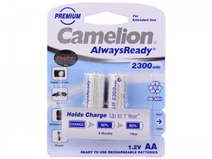 باتری قلمی قابل شارژ کملیون مدل Always Ready با ظرفیت 2300mAh بسته 2 عددی