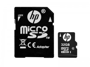 کارت حافظه microSDXC اچ پی کلاس 10 سرعت 90MBps 600X همراه با آداپتور SD ظرفیت 32 گیگابایت