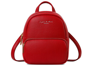 کوله پشتی دخترانه  تائومیک میک مدل D7089-E Faux Leather Lettering Mini Backpack