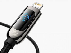 کابل شارژ لایتنینگ به تایپ سی 20 وات بیسوس Baseus Display Fast Charging Data Cable 2m CATLSK-A01