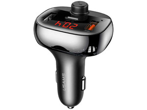 شارژر فندکی و گیرنده صوتی بلوتوثی یوسمز مدل US-CC143 50W 3 Ports Digital Display Wireless FM Car Charger