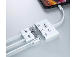 مبدل OTG به لایتنینگ و شارژر ارلدام مدل  OT44 Lighting To OTG + Charging Adapter