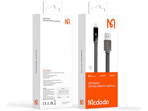 کابل شارژ لایتنینگ 3 آمپر 1.2 متری مک دودو Mcdodo LED Rhythm Data Cable CA-497