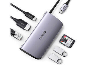 هاب تایپ سی 7 پورت یوگرین مدل CM212 50852 Hub 7 in 1 Type C Dock Adapter