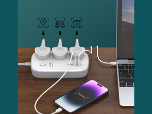 چندراهی برق  الدنیو مدل  SC3416 Power Strip  (مجهز به 2 پورت USB و 2 پورت تایپ سی)